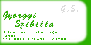 gyorgyi szibilla business card